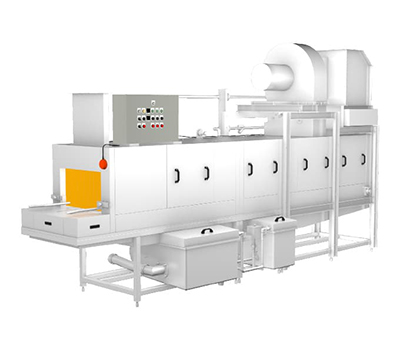 中西製作所のコンテナ洗浄機