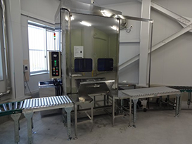 クロダ技研のコンテナ洗浄機